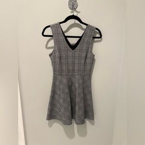 Banana Republic Black and White Checkered Mini Dress